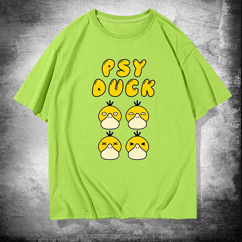 Men and Women Pokemon Pikachu T Shirt Short Sleeve T-shirt