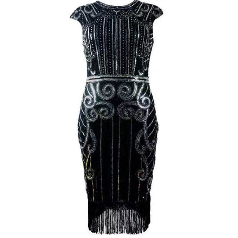 1920S Dress Retro Sequin Bead Dress