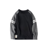 Spring Tops Spring Long-Sleeved Bottoming Shirt Children's Printing Color Contrast Cartoon Long Sleeve T-shirt
