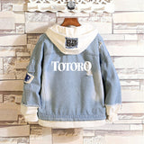 Comic Denim Jacket Spring and Autumn Men's and Women's Casual Loose Denim Jacket