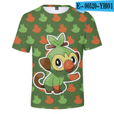 Men and Women Pokemon Pikachu T Shirt Pokemon Sword and Shield3d Digital Short Sleeve T-shirt
