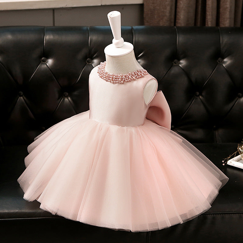 Summer Rompers Pink Dress Big Bow Princess Dress