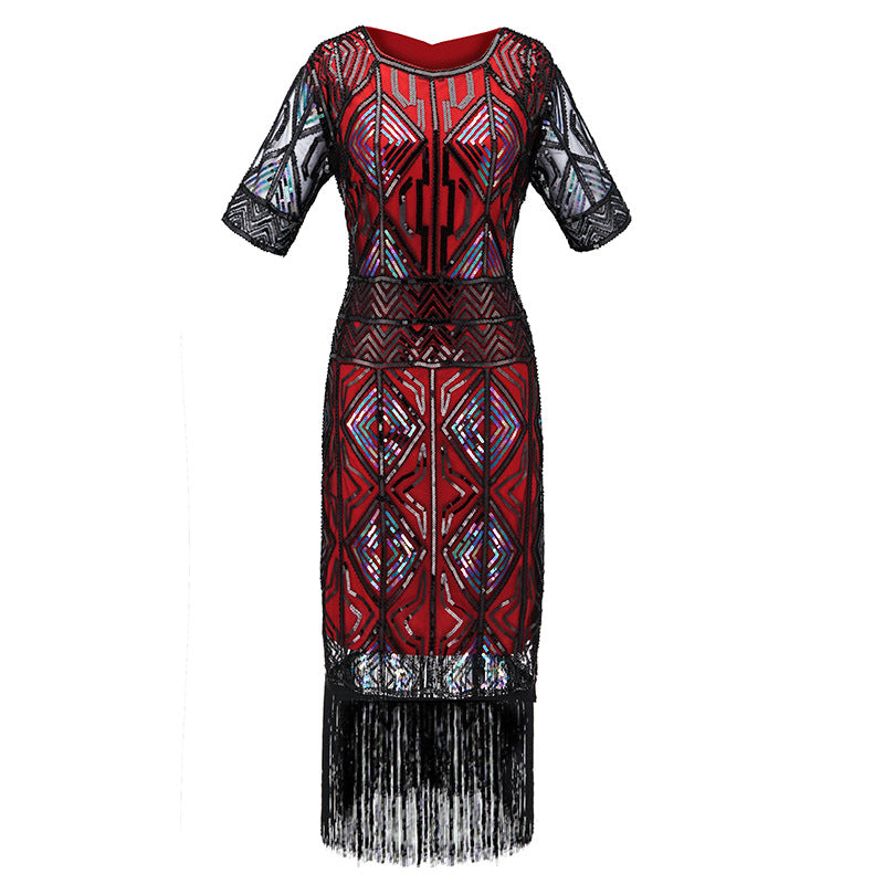 1920S Dress Sequined Dress Costume Retro Sequins Dress