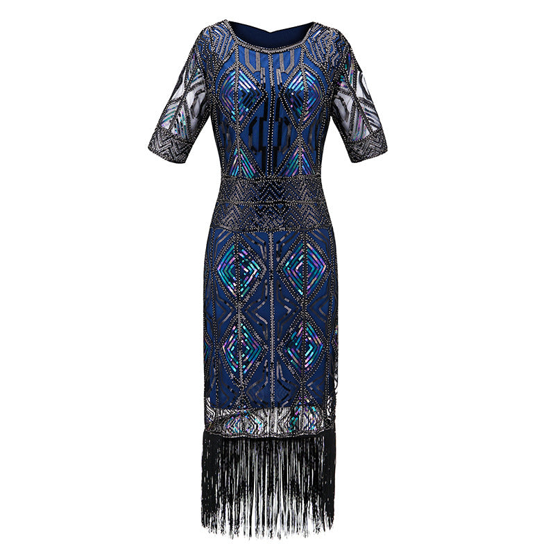 1920S Dress Sequined Dress Costume Retro Sequins Dress