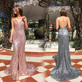 Formal Dresses & Gowns Women's Dress Sexy Deep V Camisole Gown Long Dress