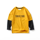 Spring Tops Babies' Long Sleeve T-shirt Contrast Color