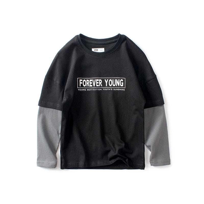 Spring Tops Babies' Long Sleeve T-shirt Contrast Color