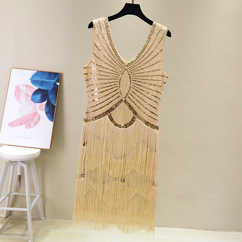 1920S Dress Evening Dress Women's Sequined Vintage Dress