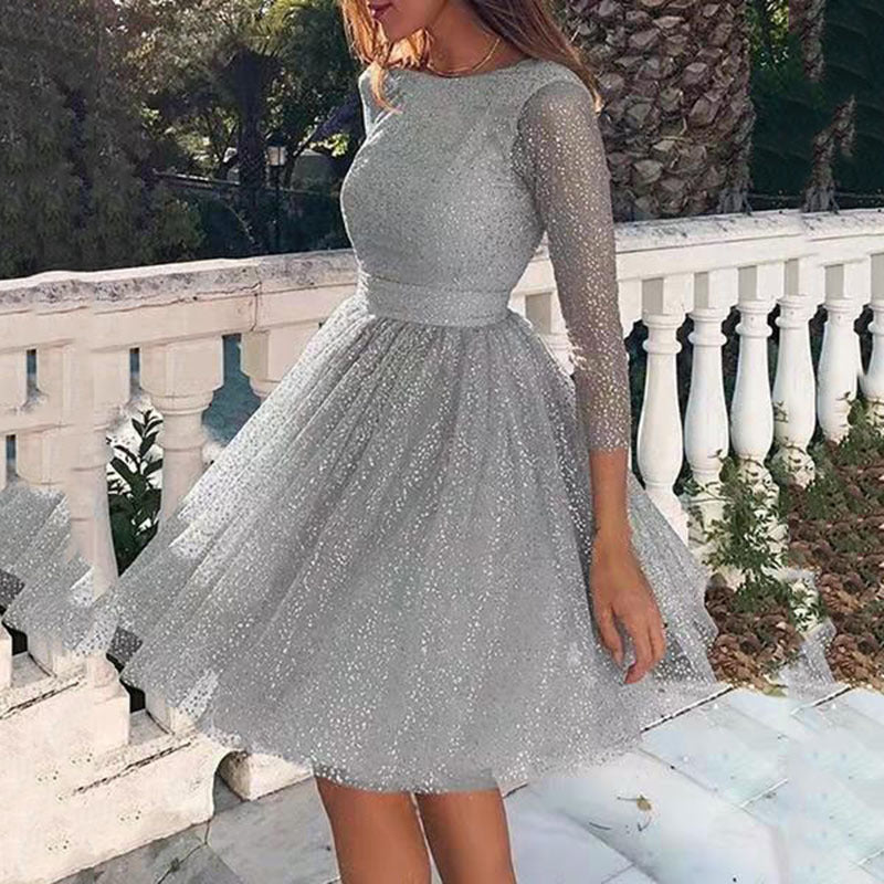 Bohemian Coachella Outfits Fashion Long Sleeve High Waist Evening Dress Cocktail Party Gown plus Size