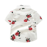 Children Boy Co Ord 2 Piece Set Summer Short-Sleeve Shirt for Boys Printing Suit