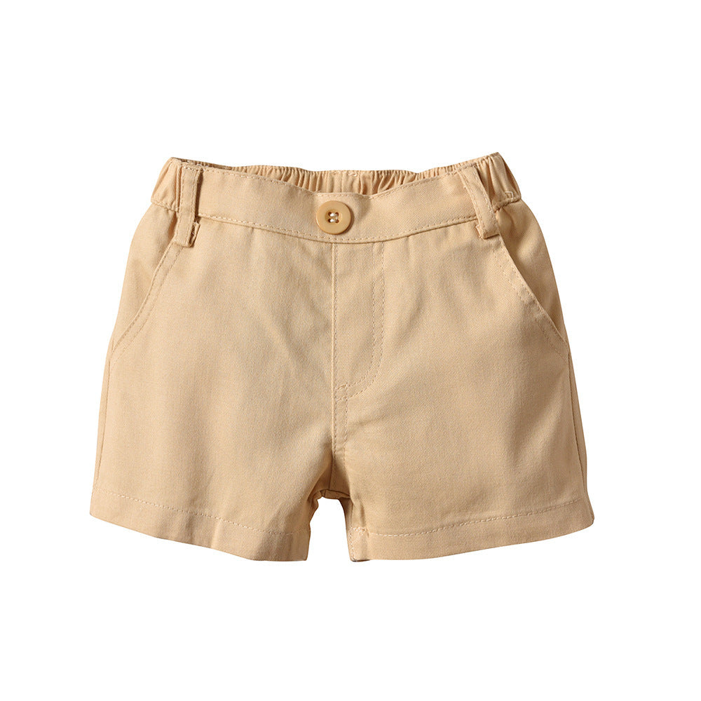 Children Boy Co Ord 2 Piece Set Summer Fashion Polo Shirt T-shirt Casual Shorts
