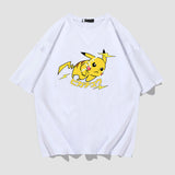 Men and Women Pokemon Pikachu T Shirt Y Short Sleeve T-shirt for Men and Women