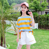 Summer Tops Summer Children's Short-Sleeved Shorts Little Daisy Suit