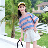 Summer Tops Summer Children's Short-Sleeved Shorts Little Daisy Suit