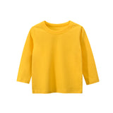 Spring Tops Spring Long Sleeve T-shirt Solid Color Children's Clothes