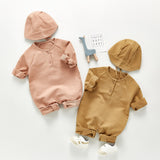 Autumn Rompers Baby Solid Color Loose Romper Fashion Long Sleeve Romper