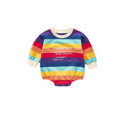 Autumn Rompers Long Sleeve Rainbow Jumpsuit Triangle Rompers