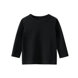 Spring Tops Spring Long Sleeve T-shirt Solid Color Children's Clothes