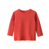 Spring Tops Spring Long Sleeve T-shirt Solid Color Children's Clothes