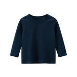 Spring Tops Spring Long Sleeve T-shirt Solid Color Children's Clothes