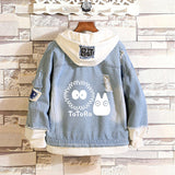 Comic Denim Jacket Spring and Autumn Men's and Women's Casual Loose Denim Jacket