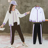 Sports Suit Autumn and Winter Children Girl Cardigan Top Children GIRL'S Pants