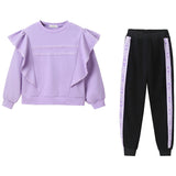 Children's Autumn and Winter Sports Sweater Two-Piece Loose Top Children Girl's Pants