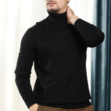 The Rock Turtleneck Solid Color Sweater Men's Knitwear Autumn and Winter Undershirt
