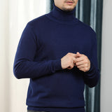 The Rock Turtleneck Solid Color Sweater Men's Knitwear Autumn and Winter Undershirt