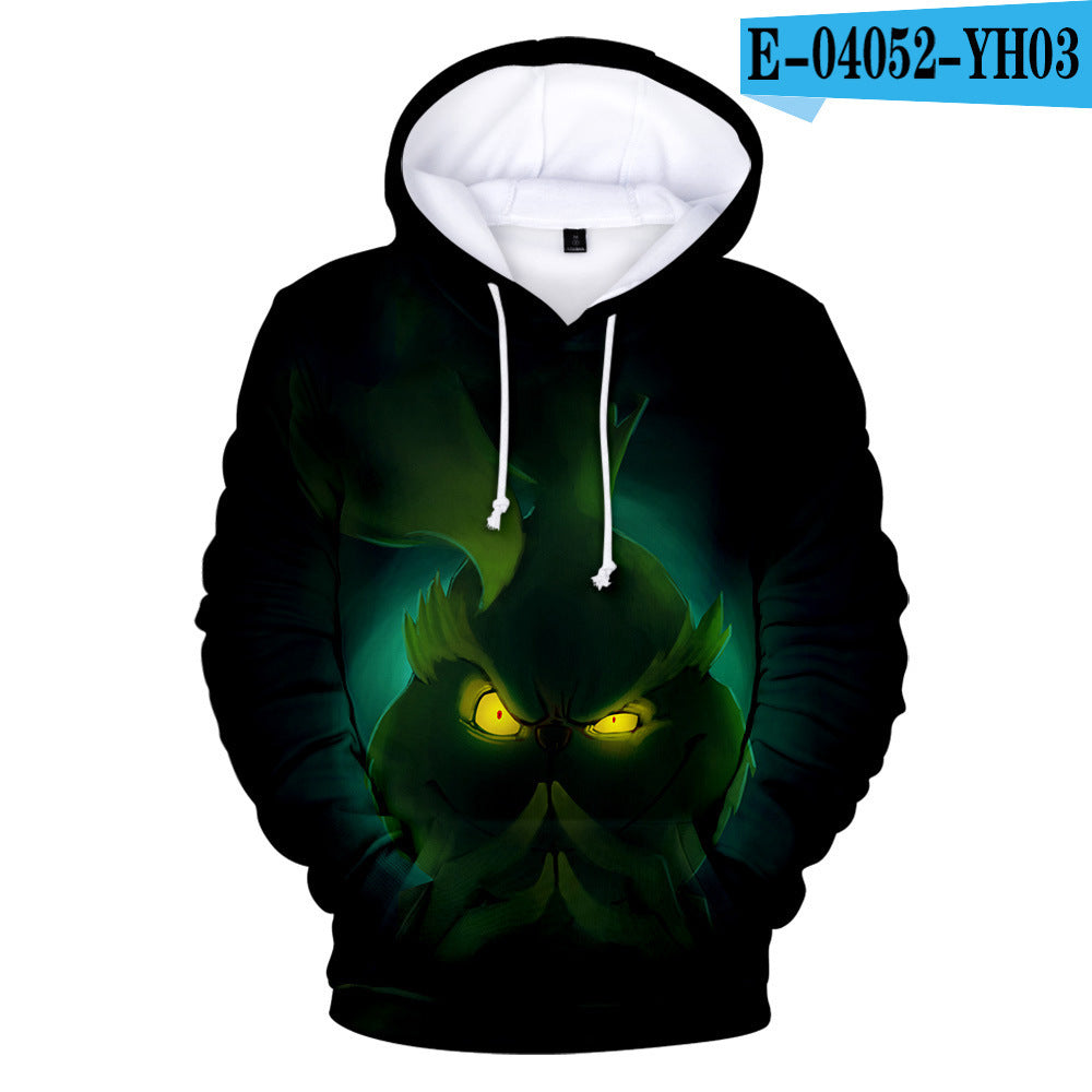 Grinch Hoodie Grinch Printed Men'S Women'S Hoodie Hoodie Brushed Hoody