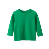 Spring Tops Spring Long Sleeve T-shirt Solid Color Children's Clothes
