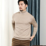 The Rock Turtleneck Solid Color Sweater Men's Knitwear Autumn and Winter Undershirt