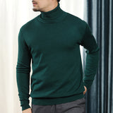 The Rock Turtleneck Solid Color Sweater Men's Knitwear Autumn and Winter Undershirt