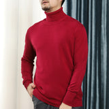 The Rock Turtleneck Solid Color Sweater Men's Knitwear Autumn and Winter Undershirt