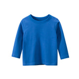 Spring Tops Spring Long Sleeve T-shirt Solid Color Children's Clothes