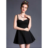 Graduation Dress Homecoming Dress Sexy Backless Skirt Small Dress off-the-Shoulder Solid Color Strap Dress