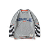 Spring Tops Boys' Long-Sleeved T-shirt 100% Cotton Coat