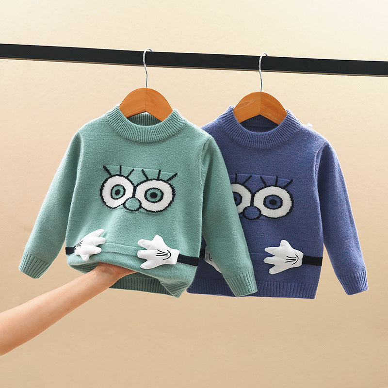 Boys Sweater Children's Autumn Knitted Pullover Multicolor Baby Cartoon Sweater