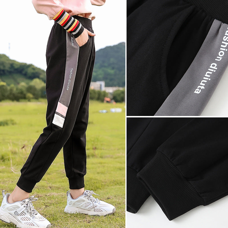 Pants for Women Spring and Autumn Trousers Children Loose Track Pants Girl Spring Clothes