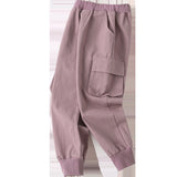 Girls Spring and Autumn Trousers Children Loose Cargo Pants Girl Spring Clothes