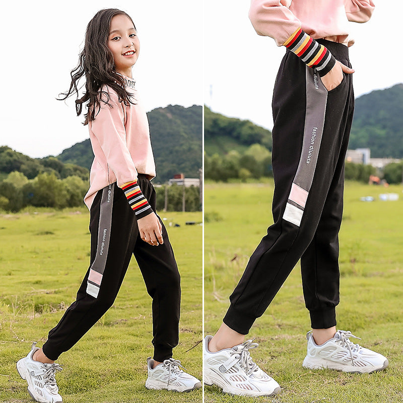 Pants for Women Spring and Autumn Trousers Children Loose Track Pants Girl Spring Clothes