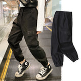 Girls Spring and Autumn Trousers Children Loose Cargo Pants Girl Spring Clothes