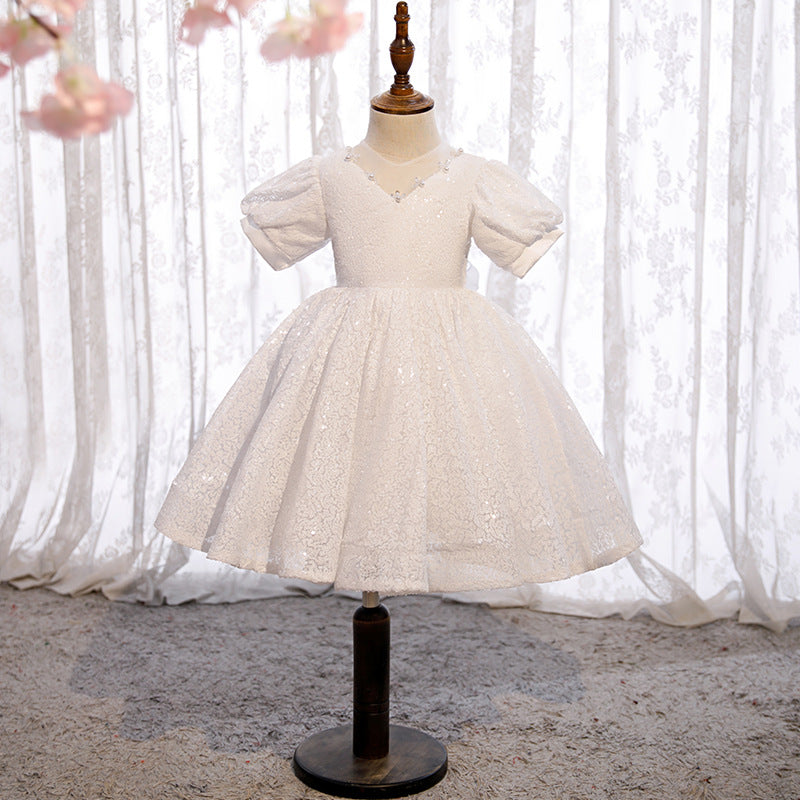 Baby Girl Christening Dress Baptism Dresses Girl Baptism Dress White Sequined Baby Suit Dress