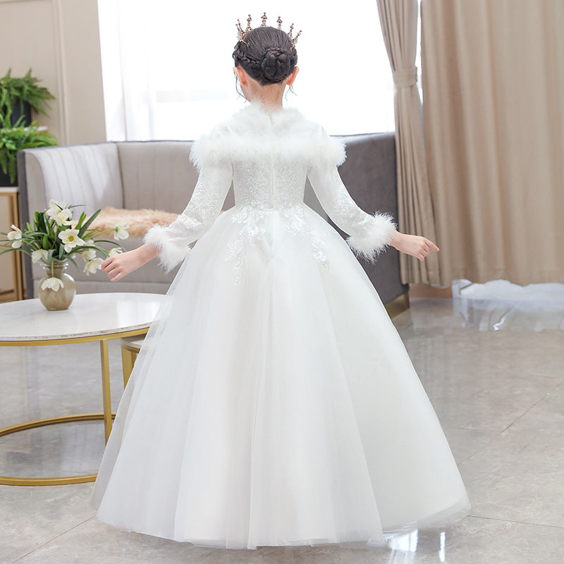 Princess Charlotte Flower Girl Dress Wedding White Birthday Children's Wedding Dress