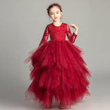 Princess Charlotte Flower Girl Dress Princess Wedding  Children Girl Evening Dress Little Host Costume for Piano Performance