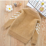 Boys Fair Isle Sweater Kids' Sweater Winter Mink Fur Baby Sweater