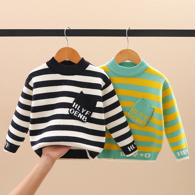 Boys Sweater Kids' Winter Mink Fur Baby Sweater