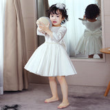 Princess Charlotte Flower Girl Dress White Children's Baby Birthday Princess Dress