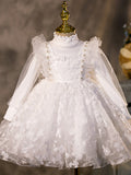 Princess Charlotte Flower Girl Dress White Summer Children's  Birthday Dress