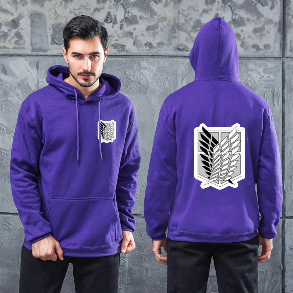 Men Graphic Hoodie Fashion Casual Men and Women Velvet Padded Hooded Sweatshirt